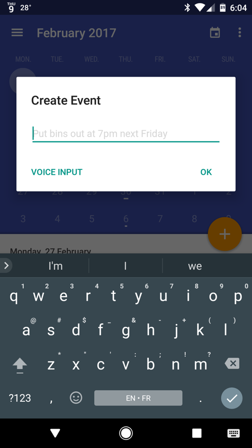Today Calendar