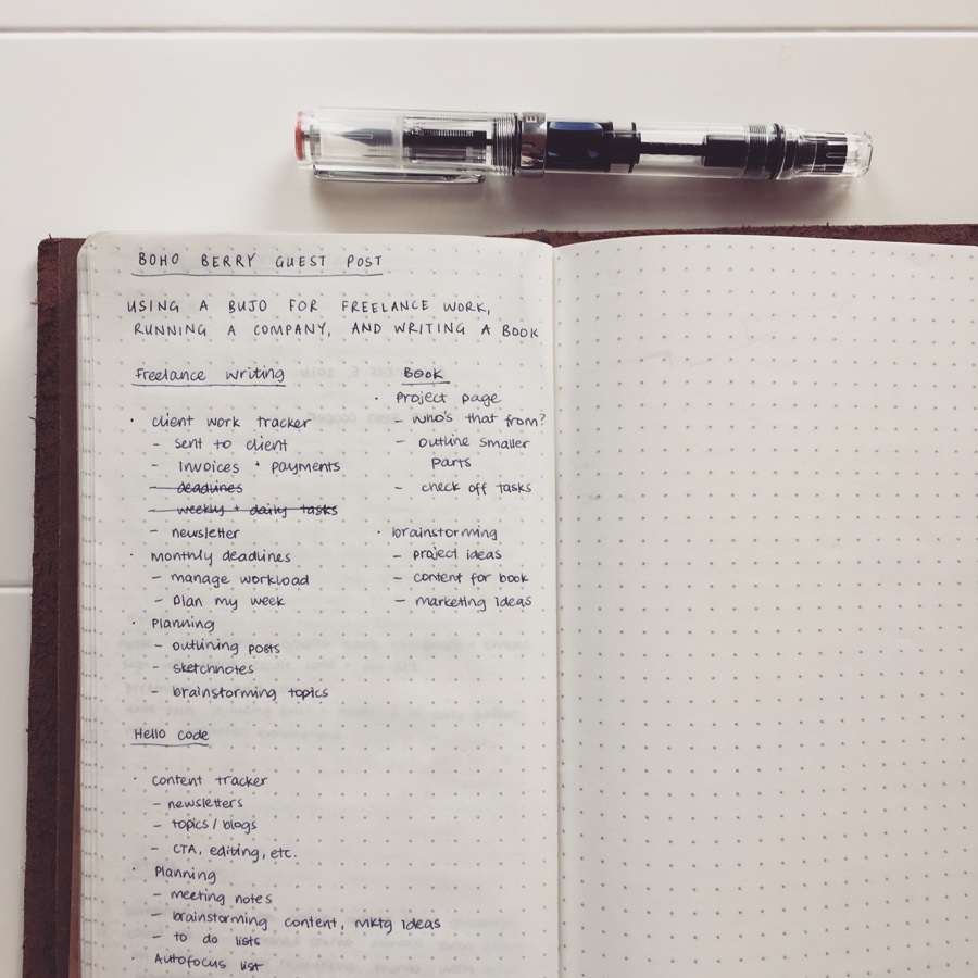 Notes in Traveler's Notebook
